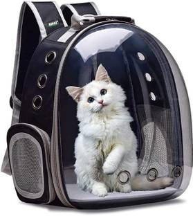 OKASTA Astronaut Space Transparent Pet Carrier - Pet Bag for Travel | Hiking black Backpack Pet Carrier