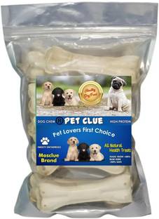 Pet Clue Dog 4 Inch Pack of 7 Pet Food Calcium Treat Bone & Twisted Healthy Dog Chew Chicken Dog Chew
