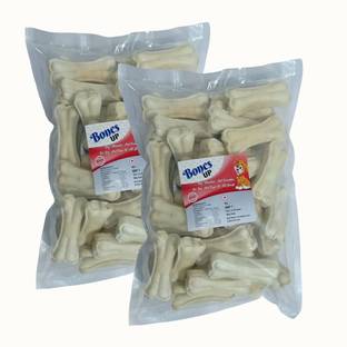 Bones UP Dog Chew Bone 3 inch - 60 Pc Pack , Dog Bones for Puppy, Dog Bone Chicken Dog Chew