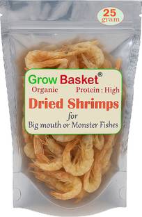 Grow Basket Freeze Dried Shrimp High Protein Natural Fish Food for Monster Fishes Shrimp Fish Chew