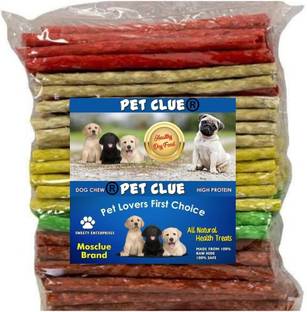 Pet Clue Dog Multi Flavour (500 Gm Pack of 1) Munchy Twisted & Healthy Chew Stick Munchy Chicken, Mutton Dog Chew