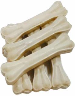BRANDON Dog Chew Bones 10 Inches 1 Kg. Rawhide Pressed Bone Calcium Chicken Dog Chew