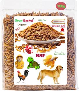 Grow Basket Dried Black Soldier Fly Larvae High Protein fish food Arowana, Oscar & Aquarium Fish Fish Chew