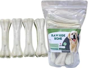 Wagify Dog Bone 6 Inch 4 pcs Dog Treat , Dog Bones, Calcium Bones, Rawhide Bone Chicken, Beef Dog Chew