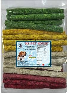 MS PET HOUSE Dog Chew Munchy Sticks Mix Flavors for Puppies and Dogs Chicken, Mutton, Mint, Rice Dog Chew