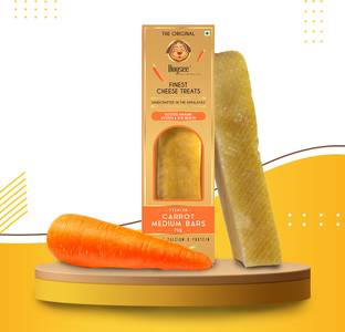 Dogsee Chew Single Carrot Bar|100% Natural Himalayan Vegetarian Yak Chew| Chew Sticks-70g Vegetable Dog Chew