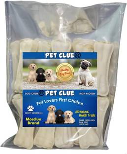 Pet Clue 3 Inch 150g Pack of 5 Dog Pet Food Calcium Treat Bone Rawhide Dog Food Chicken Dog Chew