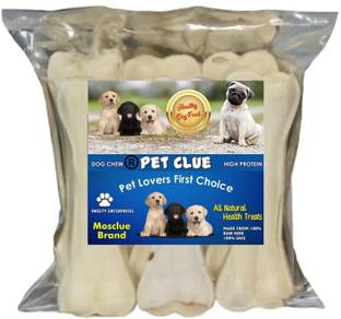 Pet Clue Dog 4 Inch Pack of 6 Pet Food Dog Bone Calcium & Twisted Chicken Dog Chew Chicken Dog Chew