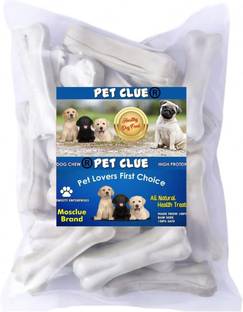 Pet Clue Dog 4 Inch Pack of 22 Pet Food Calcium Treat Bone & Twisted Chicken Dog Chew Chicken Dog Chew