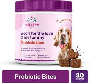 TailsAlive Probiotic Soft Chews Supplements for Dogs | 30 Soft Chews Chicken Dog Chew