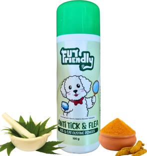 FUR FRIENDLY Anti-Tick & Flea Powder | 100 gm (Pack of 1) 100 ml Pet Coat Cleanser