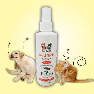 Tail Twist TailTwist Anti Tick & Flea spray for Dog & Cat|For all Breed & Ages 200 ml Pet Coat Cleanser