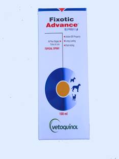 Vetoquinol Fixotic Advance Anti Tick and Flea Spray 100 ml Pet Coat Cleanser