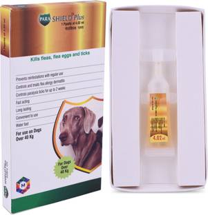 parashield plus Spot On Solution for Ticks and Fleas - Dog over 40 kg 4.02 ml Pet Coat Cleanser
