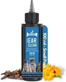 DOGZ & DUDEZ Herbal Ear Cleaner for Dogs & All Pets | Relieves Itchy Ear, Treats Ear Mites 100 ml Pet Ear Cleanser