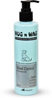 TTK Hug N Wag Shed Control Shampoo for Dogs, Hair Fall Control Shampoo 225 ml Pet Coat Cleanser