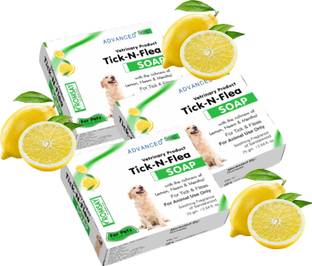 ROMSAY Anti-Tick & Flea Soap 75GM Pack Of 3 For Pets 225 ml Pet Coat Cleanser