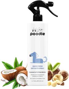 POODLE Quick Fresh Dry Bath Spray | Waterless Shampoo | Moisturizing & Deodorizing | 200 ml Pet Coat Cleanser