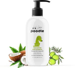 POODLE Tick Buster Dog Shampoo - Anti-Tick & Flea | Anti-Itch | Herbal | 300 ml Pet Coat Cleanser