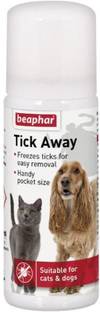 Beaphar Tick Away Ticks Spray for Cats & Dogs, Easy Removal of Freezes Ticks 50 ml Pet Coat Cleanser