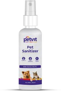 Petvit Sanitizer Dog Spray | Alcohol-Free | Odour Remover | Kills 99.9% Germs 100 ml Pet Coat Cleanser