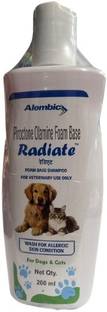 Alembic RADIATE FOAM BASE, Anti Dandruff & Allergic skin Wash Shampoo for Dogs & Cats 200 ml Pet Coat Cleanser