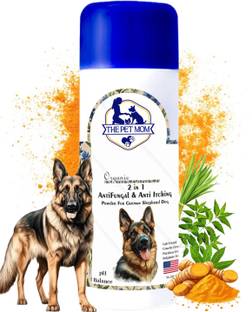 THE PET MOM 2-In-1 Antifungal & Anti-Itching Powder For German Shepherd Dog | Help in Itchy, 100 ml Pet Coat Cleanser
