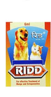 Vetify pet care Ridd Anti Tick n Flea Solution 6 ml Pet Coat Cleanser
