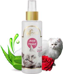 Pet Life Pure Organic Skin Toner Spray For Cat Skin Allergy, Redness, Itchiness, Fungal Infection, Restores Skin Health & Moisture - Safe & Effective Cat Friendly Formula For All Cat Breeds 200 ml Pet Coat Cleanser