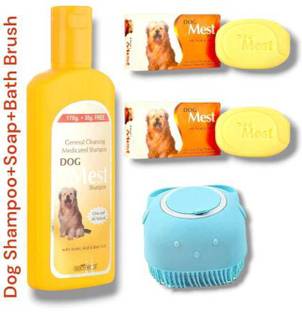 ZEE DRUGS Anti-tick Shampoo 200 ml + Anti Dandruff Soap 75gm each + Pet Brush 200 ml Pet Coat Cleanser