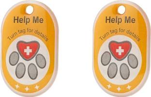Tag8 Genie Smart Pet Tag (Pack of 2) – QR ID Tag with GPS Alerts & Pet Info Embellished Dog & Cat Collar Charm