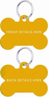 MACOS Bone Shape Pet Tag Alphabet Engraved Dog Collar Charm