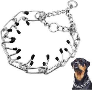 Pet Guard Thick Prong Collars for Pet Outdoor Training,Anti Bark Collars Embellished Dog Collar Charm