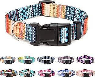 PETSWARE PETSWARE Printed Dog Collar Adjustable 38-63Cm (Size:L 25 Cm)(Designs May Vary) Plain Dog Collar Charm