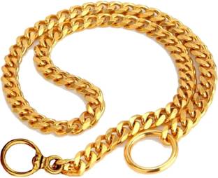 FONDLE Brass chain for dog Chain Brass Walking Collar chain for small dogs Dog Choke Chain Collar