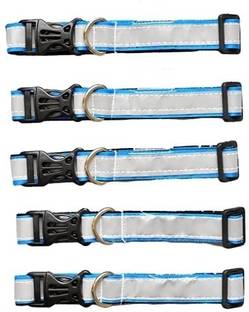 Petlia Reflective Dog Collar for Street Dogs Color may very 5 pcs Plain Dog Collar Charm