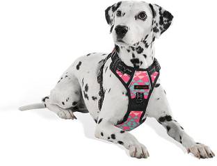 THE PETS POPULAR Black Ajustable Double Sided Pro Harness Body Belt with Rope Dog Standard Harness