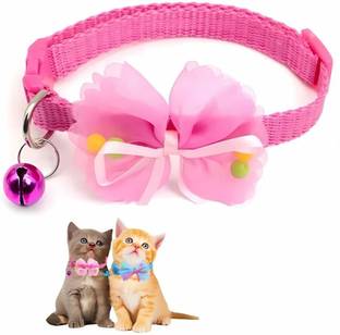 Petfun Cute Soft Bowknot with Bell, Lightweight & Comfortable Kitten Collar Cat Everyday Collar