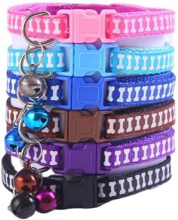 Cozy Puppies 2Pcs with Bell,Kitten and Small Dogs Soft Adjustable Collar Cat Everyday Collar