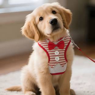 Petfun Bow Pet Harness with Leash Set Dog & Cat Harness & Leash