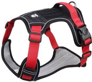 Subaka No Pull Dog Harness with Safety Reflective Strip Quick Release Buckle Adjustable Dog Reflective and LED Harness