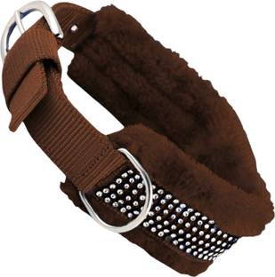ALCAZAR Dog Neck Belt Soft Fur Padded Collar Adjustable (L, Recommanded for 25-35KG PET) Dog Everyday Collar