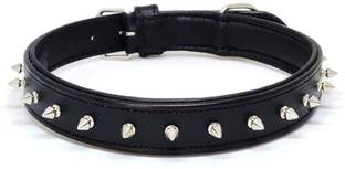 PSK PET MART Spiked Studded Leather Dog Collar 1 pcs large Size Dog Everyday Collar