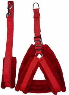 Pet Club51 Dog Fur Harness and leash Adjustable Size(Recommended for 25-35KG PET) Dog Harness & Leash