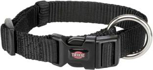 trixie Premium Nylon Dog Collar Jet Black M-L (35-55cm/20mm) Dog Everyday Collar