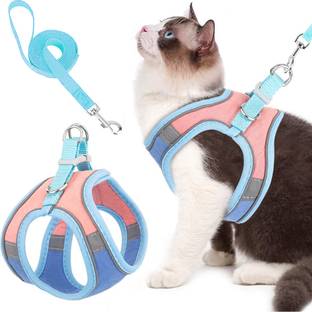 Qpets Cat Harness with Cat Leash for Walking,Cat Vest Harness Cat Harness & Leash