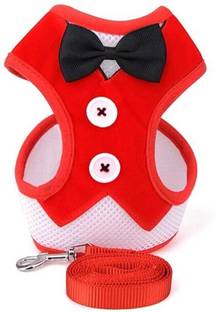 Fashnita clothing red hareness Cat Harness & Leash