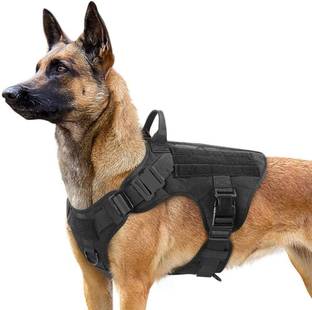 PEDIGONE Pet with 2 Leash Clips, Adjustable Soft Padded Dog Vest, Reflective Dog Training Harness