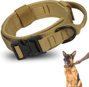WapaW Tactical Adjustable Military Dog Collar with Control Handle Dog Anti-stress Collar