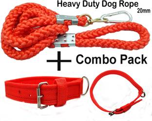 MILLIONS JOY Dog Leash Heavy Duty Combo Leashes & Collar 55 cm training For Dogs (Rop 6 Feet) Dog Collar & Leash